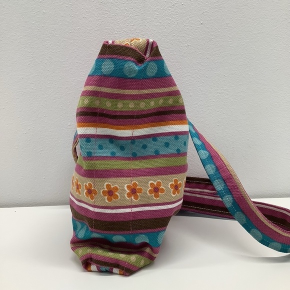 Y2K bright striped and floral small bag (Preowned) - Picture 3 of 6